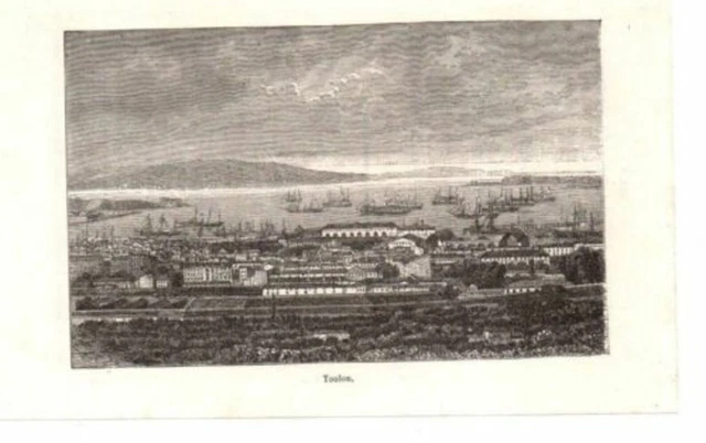 GRAVURE SUR BOIS 19ème TOULON