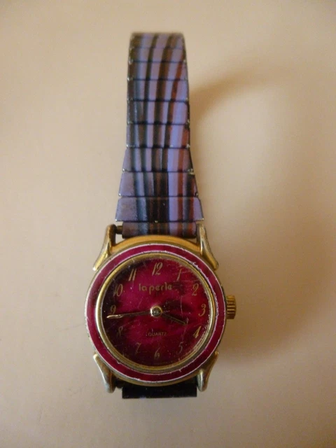Montre Femme ALCENTIS - Cadran 41mm Doré - Bracelet Extensible Fleuri - Étanche 3ATM