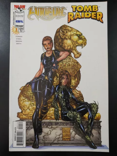 ⭐️ WITCHBLADE / TOMB RAIDER #1 Special (1998 Top Cow, IMAGE Comics) VF Book