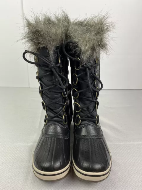 Sorel Tofino II Women’s Black Winter Lace Up Boots Fur Trim Size 5 Warm & Stylin