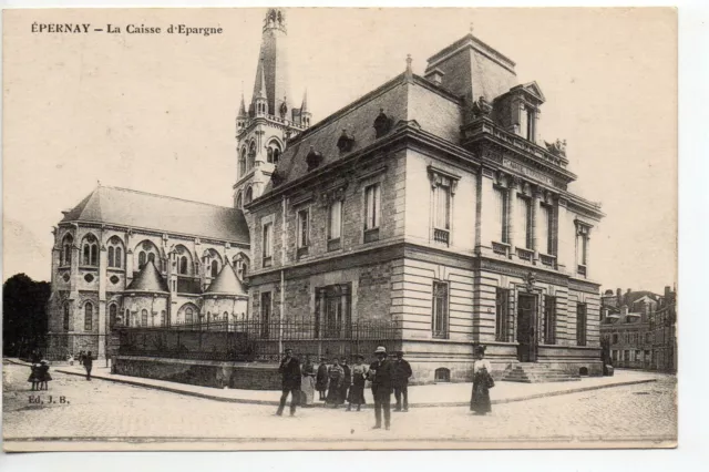 EPERNAY - Marne - CPA 51 - Shops - la Caisse d'Epargne