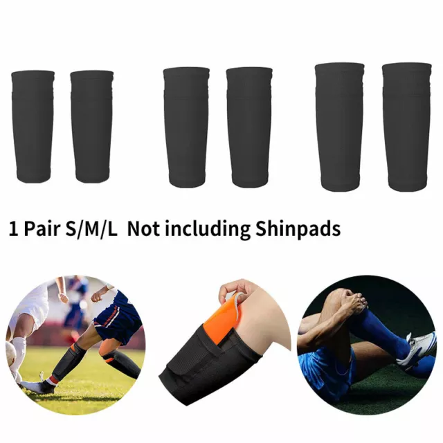 1 Pair Herren Fußball Schienbeinschoner Halter Spann Sleeves Fußsocken Guard NEU