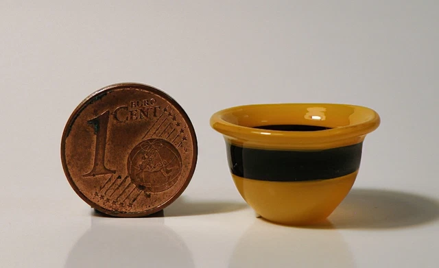 Miniatura vetro soffiato a bocca 100% fatto a mano / H = 13 mm Ø = 21 mm / articolo G31