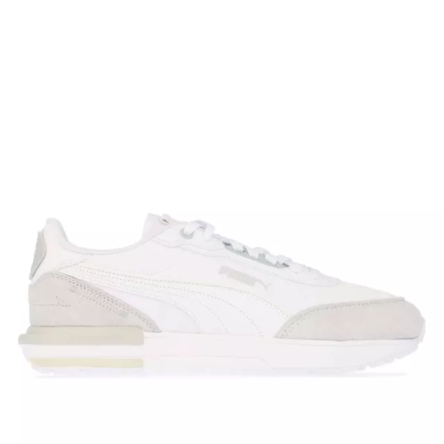 Men's Puma R22 Lace up Casual Trainers in White