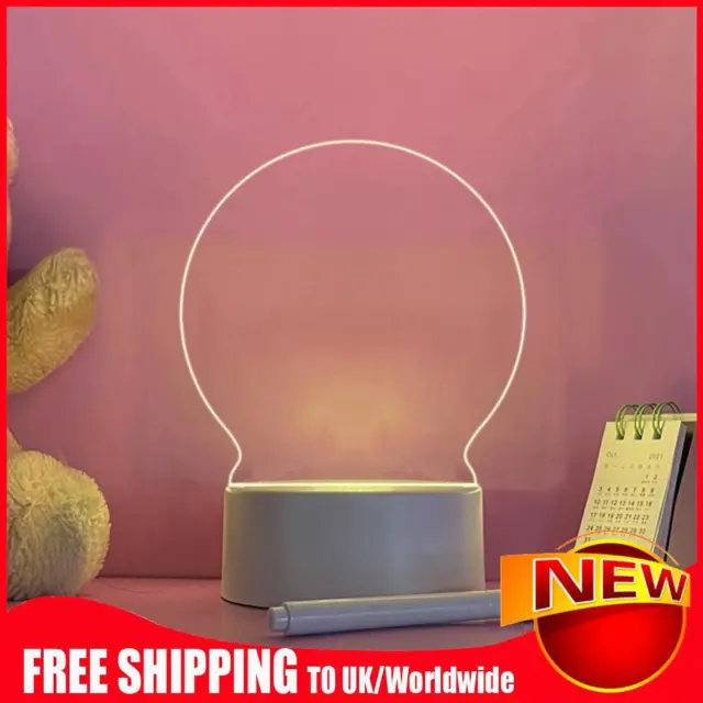 LED Bedroom Lamp USB Acrylic DIY Table Lamps for Home Accessories (F)