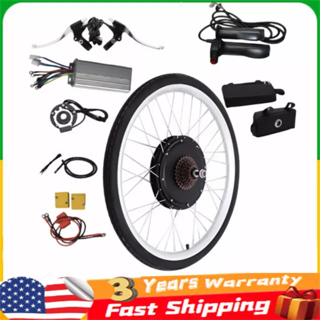 26"1000W 48V Electric Bicycle Ebike Motor Conversion Kit Rear Wheel US Shipping