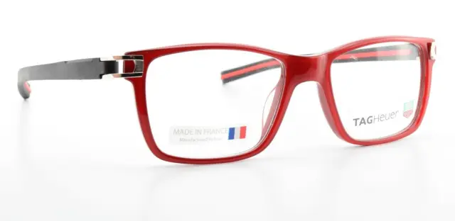 TAG Heuer Brille 145 TH 7603 005 50-17 Square Noir Rouge Avant Garde France