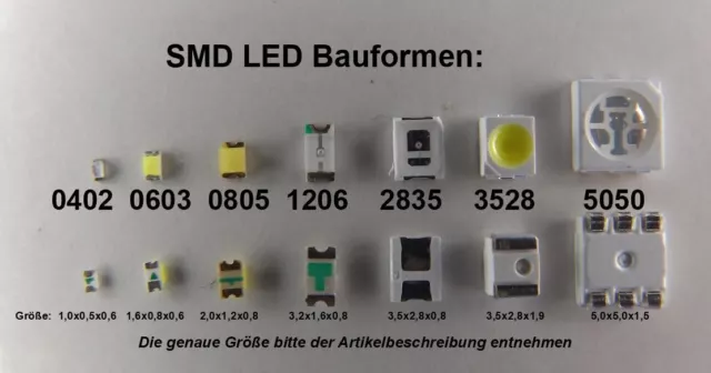 10 Stück SMD LED 0805 RGB schneller Farbwechsel
