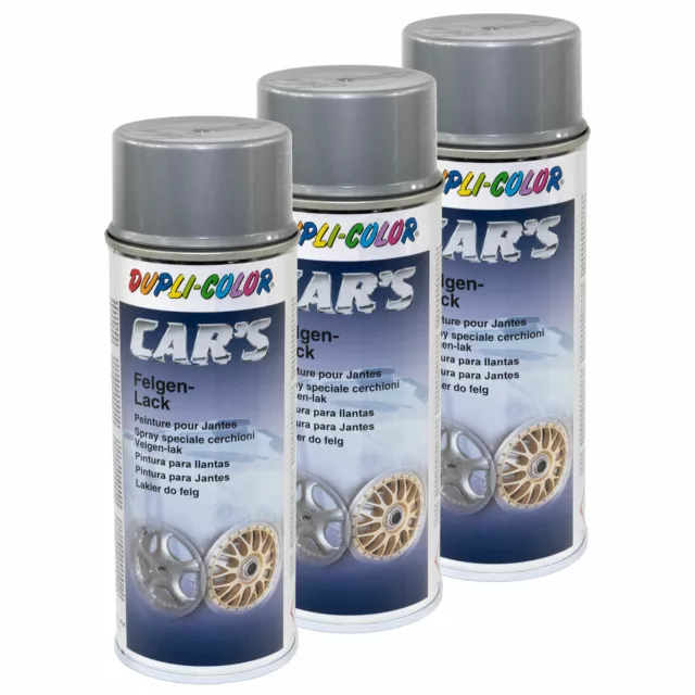 Vernis de Jantes Argent 3x 400 ML Spray Peinture Dupli Color 358919 Voiture