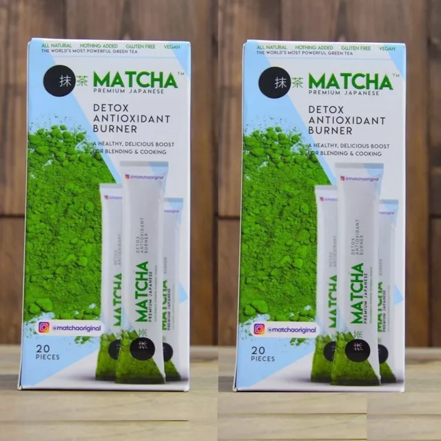 Matcha Premium Detox Antioxidant Burner Japanese Natural Green Tea Set of 2 BOX