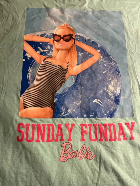 Barbie the Movie Sunday Funday t shirt Aquamarine New no tag S  Mint oscar