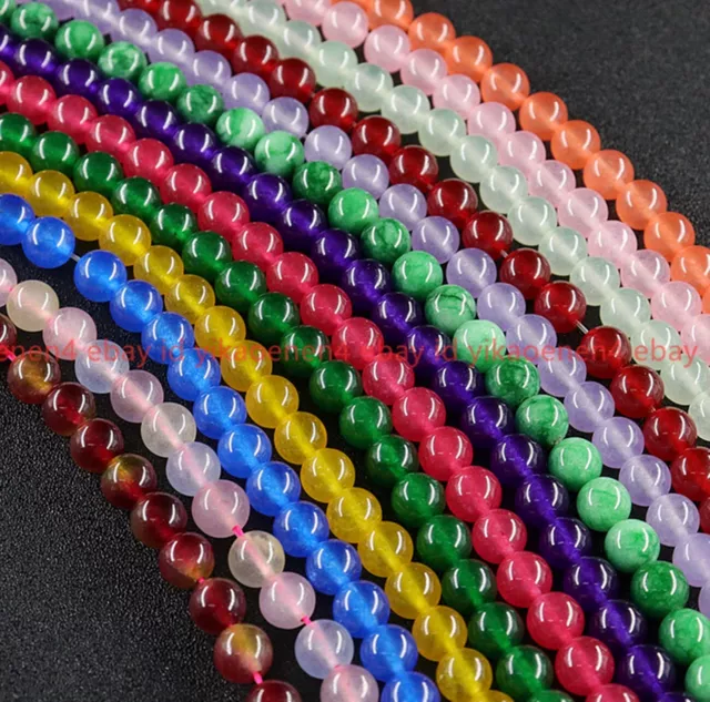 Natural Pretty 6/8/10/12mm  Multicolor Gemstone Round Loose Beads 15" Strand