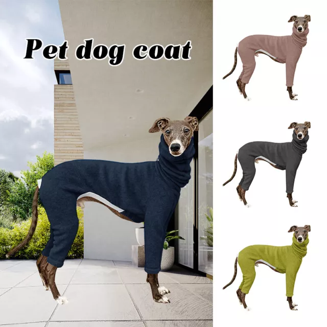 Pet Dog High Collar Warm Coat Whippet Italian Greyhound Winter Pullover Jumpsuit