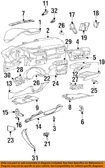 Pontiac GM OEM 92-95 Grand Am Instrument Panel Dash-Air Vent Left 22639759