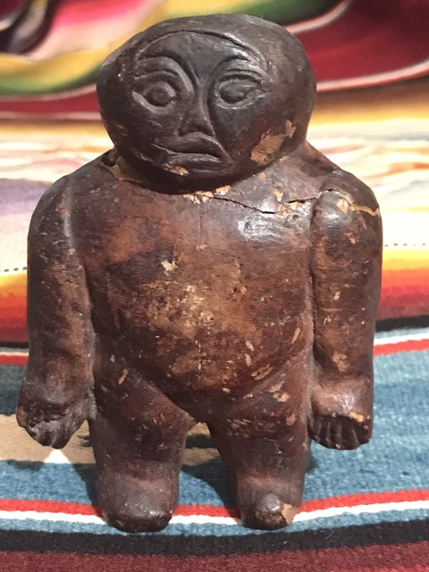Pre-Columbian Effigy Pottery Vessel Jaguar Human Vessel Second Millennia A.D