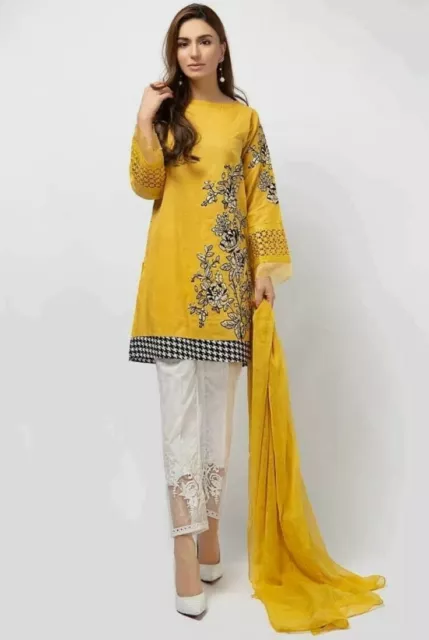 Kameez kurta ricamato originale Maria B S/M UK10-12 e dupatta