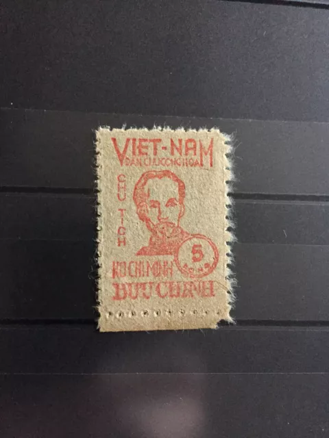 Timbre Indochine Vietnam 1949 Rare Ho Chi Minh Neuf  5 Dong Rouge