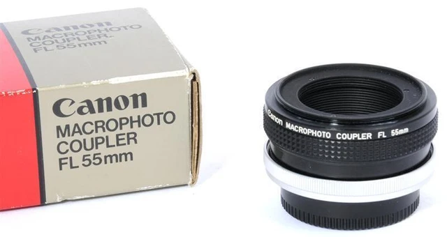 Acoplador de macrofoto Canon FL 55 mm en caja