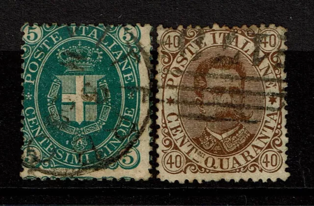 Italy SC# 52 and 53, Used, Hinge Remnants, 52 large page remnant - S4216