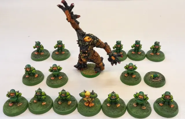 Blood Bowl 2nd Edn Halfling Team x 16 +Puggy Baconbreath Star +Treeman Pro-Paint 2