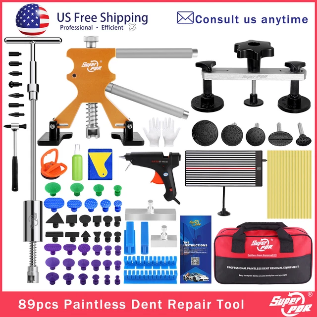 Car Paintless Dent Repair Tool Slide Hammer Hail Damage Remover Kit Puller 20W