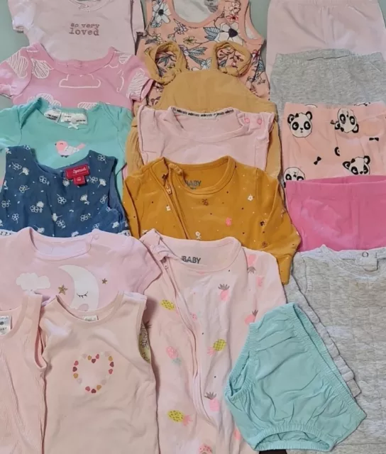 BULK BABY GIRLS CLOTHING - Size 00 - 18 Items - Preloved - Sprout, etc. - B041