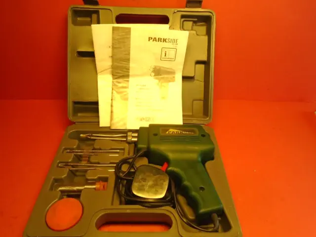 Parkside Soldering  Gun model PLP 100.  Original case & instructions.