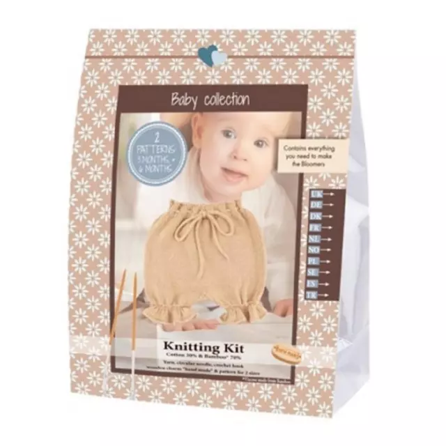 Go Handmade Knitting Crochet Kit Baby Bloomers - Walnut