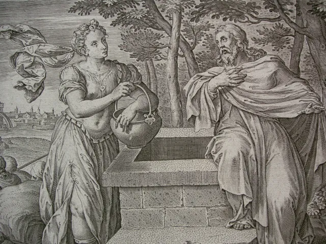 `Christus Und Die Frau Aus Samaria´ H. Collaert, Nh 311, A. Francken (1585) 1643