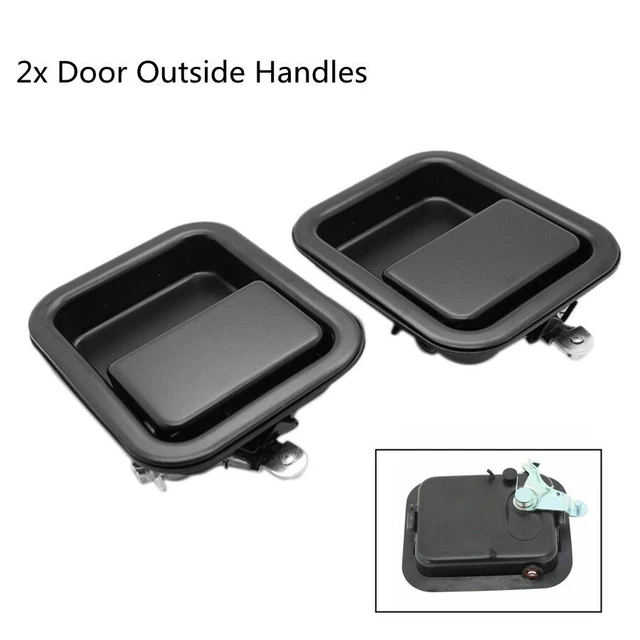 2 Pcs Heavy Duty Metal Door Exterior Outside Handles For Jeep CJ7 Wrangler TJ YJ
