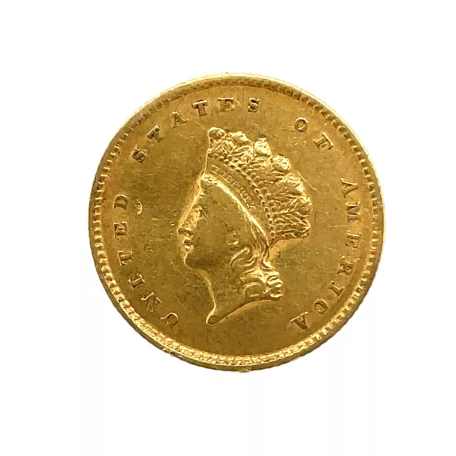 1854 G$1 Indian Princess Small Head Gold Dollar Coin -Type 2