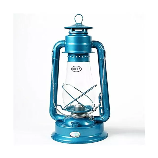 Dietz #80 Blizzard Hurricane Oil Lamp Burning Lantern Blue