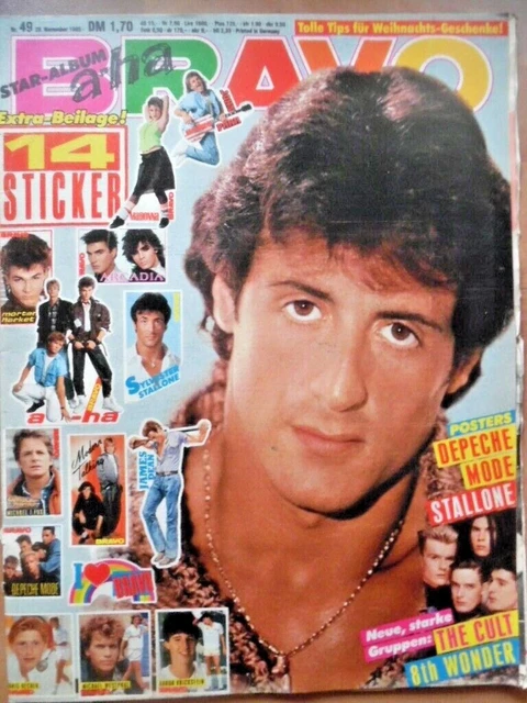 BRAVO 49 - 1985 B Sylvester Stallone a-ha Doro Pesch Nena WHO Madonna The Cult