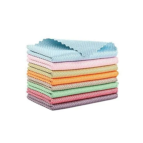 5Pcs Nanoscale Cleaning Cloth, Streak-Free Miracle Cleaning Cloths, Reusable Lin