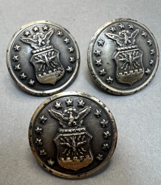 POST WWII US Air Force (3) Uniform Buttons L&R Metal Products 14.99