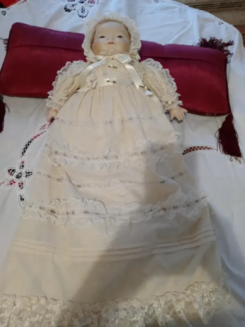 Grace Putnam Bye Lo Baby Doll. Christening Gown. Vintage. 18"