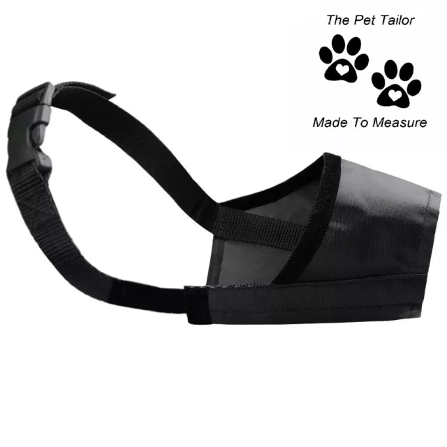 Staffordshire Bull Terrier Dog Muzzle Black Nylon Training Aid Anti Bite Barking