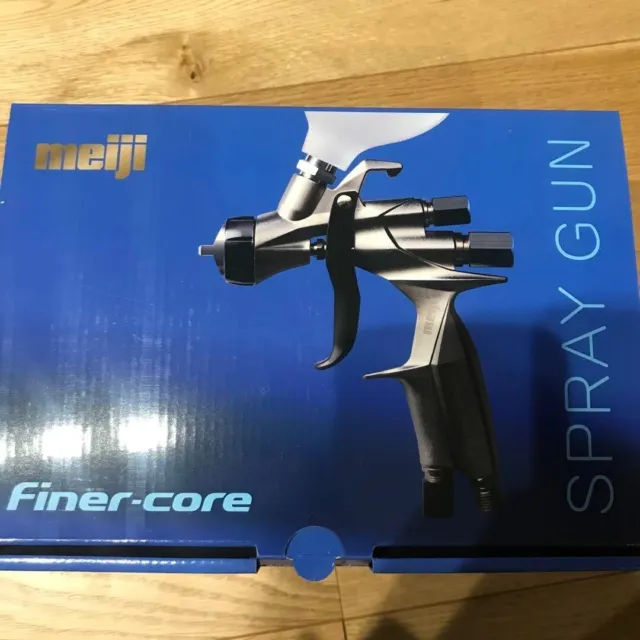 Meiji FINER CORE 13 1.3mm Center Cup Spray Gun with Cup Gravity feed Japan