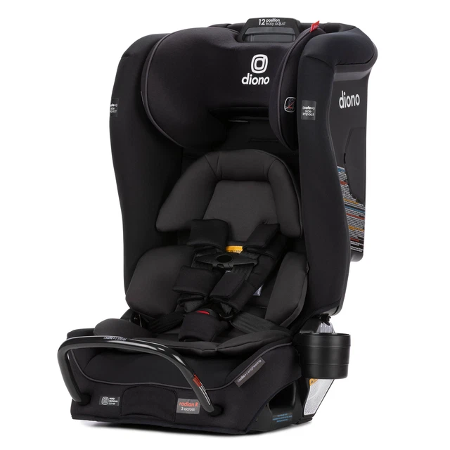 Diono Radian 3RXT SafePlus All-in-One Car Seat, Black Jet
