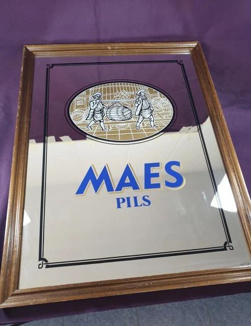 Magnificent Vintage 80s Advertising MIRROR - MAES PILS / Collector´s Choice