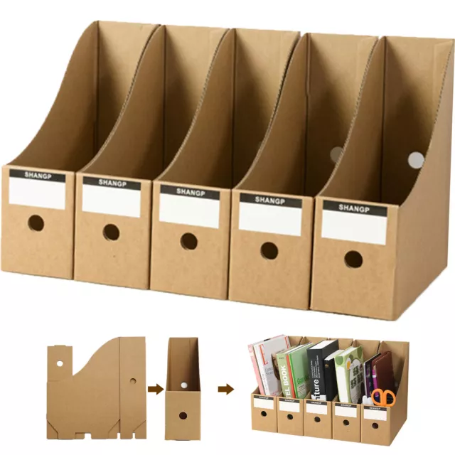 5 Pack Magazine File Holder Foldable Magazine Organizer Desk Storage Organizer₡