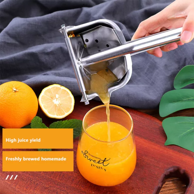 Stainless Steel Manual Juicer Hand Lemon Juice Squeezer Fruit Press Extractor AU 2