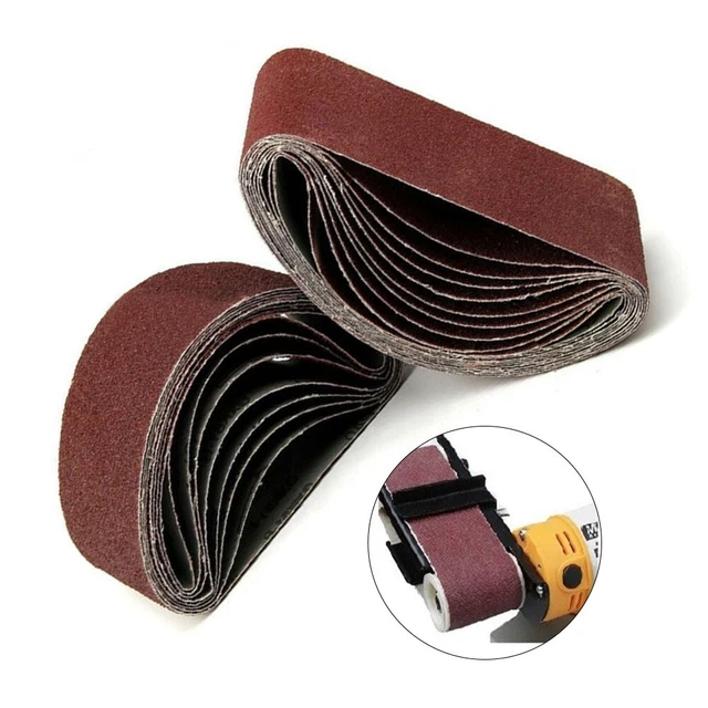 Ceintures de ponçage de qualité professionnelle 75 x 457 mm 12 pièces choix d