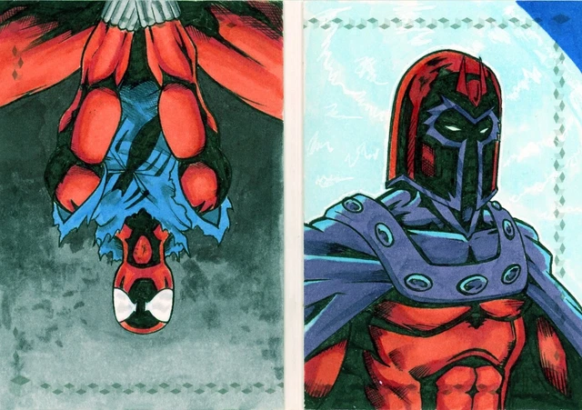 2019 Marvel Premier Sketch Joshua Christopher Spider-Man Magneto Black Panther
