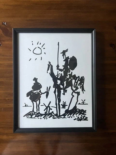 Picasso “Don Quixote” Print Professionally Framed 15” x 12”