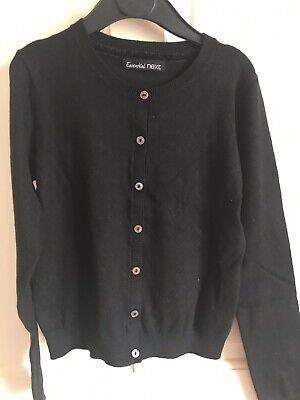 BNWOT Essential Next Cardigan. Girls. Black. Age 10 - 12 Years. Soft Touch.