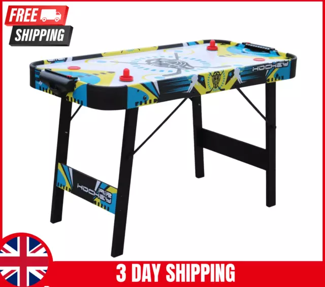 Air Hockey Table Top Game Pusher Pucks Accessories Foldable Indoor/Outdoor 4Ft