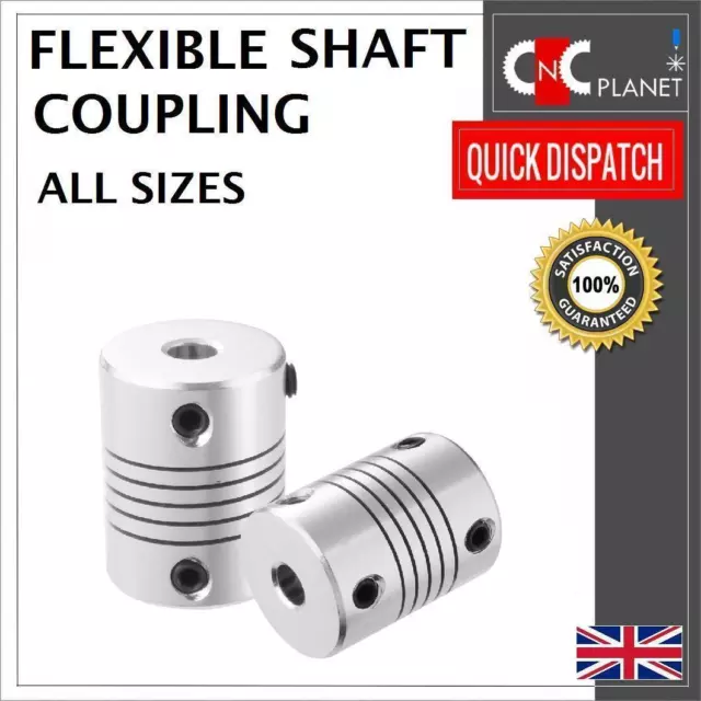 Flexible Shaft Coupling Coupler Stepper Motor CNC 3D Printer 3 4 5 6.35 7 8 10mm 2