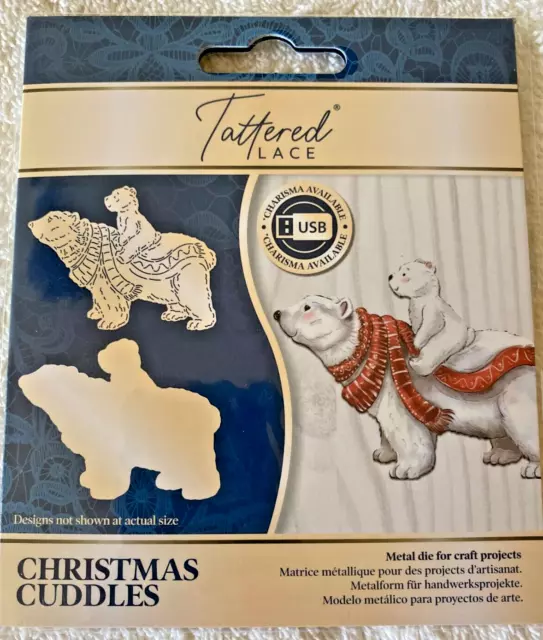 Tattered Lace: "CHRISTMAS CUDDLES"  Two Metal Cutting Dies:  Brand New: