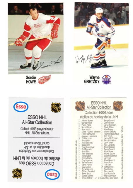 1988-89 ESSO NHL All Star Collection U-PICK Gretzky Orr Howe - complete your Set